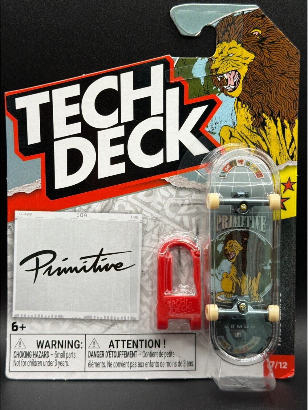 Tech Deck Primitive Lion Fingerboard Rare 7/12 Skateboard Gold Series Sealed New